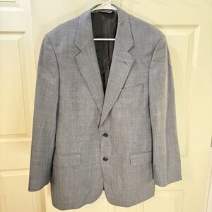 Brooks Brothers Men's Suit Jacket Business Wedding Gray 43R 93% Wool Plaid